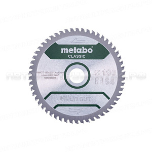 Пильн. диск MultiCutClassic 190x30 54 FZ/TZ 5° /B Metabo